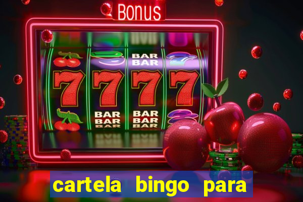 cartela bingo para cha de cozinha imprimir gratis